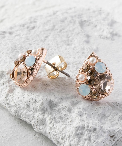 Zoule（ゾーラ）の「tears bijouピアス（ピアス（両耳用）・レディース・ピンク系その他/ブルー/シルバー/ピンク/ゴールド/クリア・FREE）」の4枚目の写真
