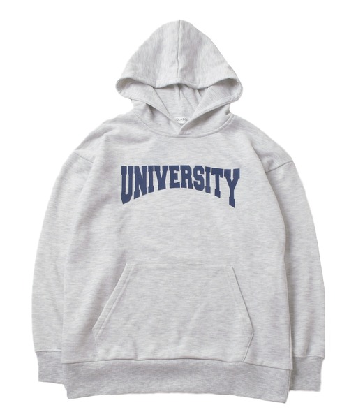 GLAZOS(グラソス)の「裏毛・カレッジプリントパーカー(パーカー・キッズ・オートミール/カーキ/ブラック/グレー・140cm/150cm/160cm/170cm)」の11枚目の写真