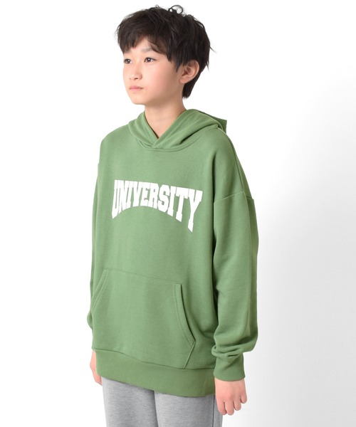 GLAZOS(グラソス)の「裏毛・カレッジプリントパーカー(パーカー・キッズ・オートミール/カーキ/ブラック/グレー・140cm/150cm/160cm/170cm)」の17枚目の写真