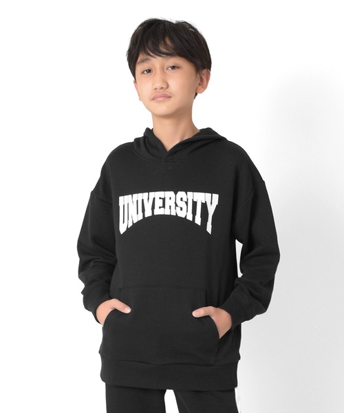 GLAZOS(グラソス)の「裏毛・カレッジプリントパーカー(パーカー・キッズ・オートミール/カーキ/ブラック/グレー・140cm/150cm/160cm/170cm)」の18枚目の写真