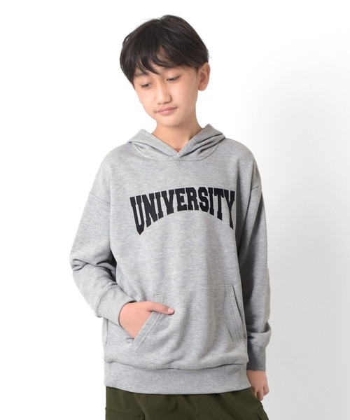 GLAZOS(グラソス)の「裏毛・カレッジプリントパーカー(パーカー・キッズ・オートミール/カーキ/ブラック/グレー・140cm/150cm/160cm/170cm)」の21枚目の写真