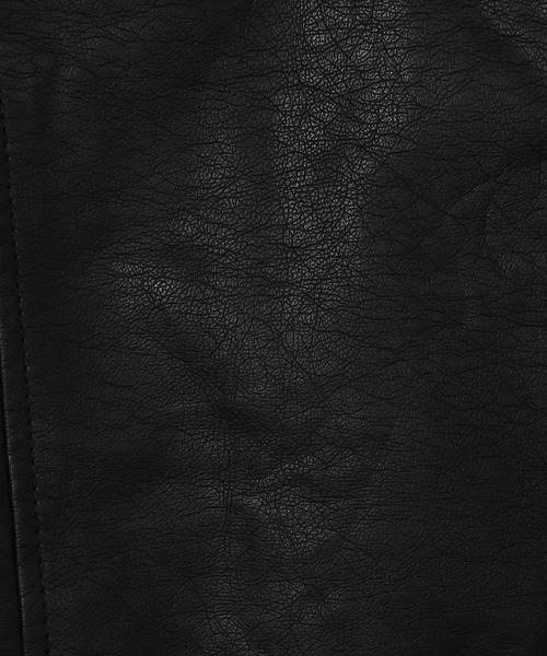 NICOLE white（ニコルホワイト）の「フェイクレザー ダブルライダースジャケット（ライダースジャケット・レディース・ブラック/アッシュグレー/ベージュ・MEDIUM/LARGE）」の11枚目の写真