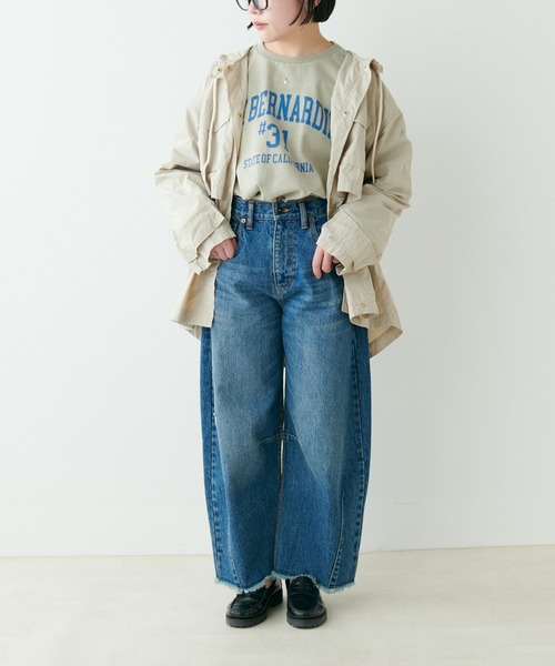 PUAL CE CIN（ピュアルセシン）の「プレーティング加工カレッジロゴプリントプルオーバー（Tシャツ/カットソー・レディース・ライトベージュ/ベージュ/グレー・FREE）」の20枚目の写真