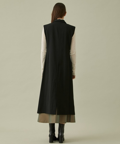 STUDIOUS（ステュディオス）の「【STUDIOUS/ステュディオス】クリアーツイルロングジレ（その他アウター・レディース・ホワイト/ベージュ/ブラック・FREE）」の5枚目の写真