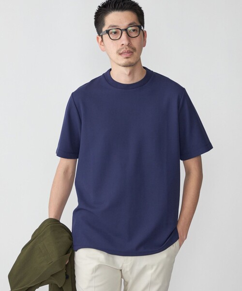 SHIPS(シップス)の「*SHIPS: テレワーク ビズ サーフニット クルーネック Tシャツ(Tシャツ/カットソー・メンズ・ベージュ/ネイビー/ホワイト/ブラック・SMALL/MEDIUM/LARGE/X-LARGE)」の4枚目の写真