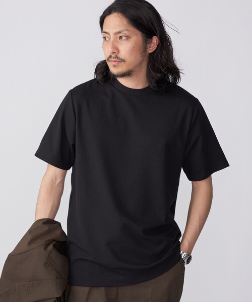 SHIPS(シップス)の「*SHIPS: テレワーク ビズ サーフニット クルーネック Tシャツ(Tシャツ/カットソー・メンズ・ベージュ/ネイビー/ホワイト/ブラック・SMALL/MEDIUM/LARGE/X-LARGE)」の3枚目の写真