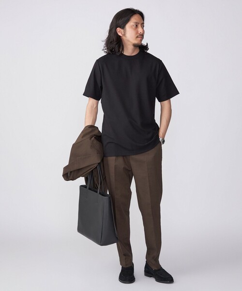 SHIPS(シップス)の「*SHIPS: テレワーク ビズ サーフニット クルーネック Tシャツ(Tシャツ/カットソー・メンズ・ベージュ/ネイビー/ホワイト/ブラック・SMALL/MEDIUM/LARGE/X-LARGE)」の6枚目の写真