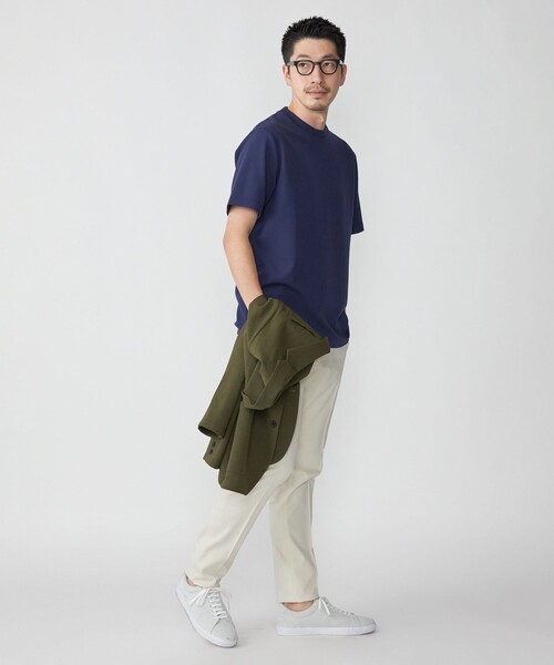 SHIPS(シップス)の「*SHIPS: テレワーク ビズ サーフニット クルーネック Tシャツ(Tシャツ/カットソー・メンズ・ベージュ/ネイビー/ホワイト/ブラック・SMALL/MEDIUM/LARGE/X-LARGE)」の12枚目の写真