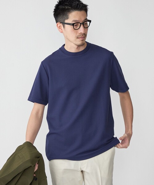 SHIPS(シップス)の「*SHIPS: テレワーク ビズ サーフニット クルーネック Tシャツ(Tシャツ/カットソー・メンズ・ベージュ/ネイビー/ホワイト/ブラック・SMALL/MEDIUM/LARGE/X-LARGE)」の13枚目の写真
