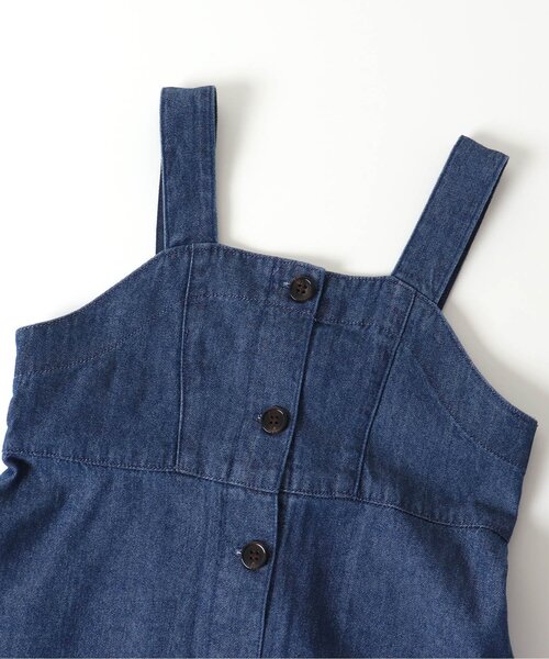 apres les cours（アプレレクール）の「後ろリボンフレアジャンパースカート（ジャンパースカート・キッズ・インディゴブルー/ラベンダー・90/100/110/120/80/130/140）」の14枚目の写真