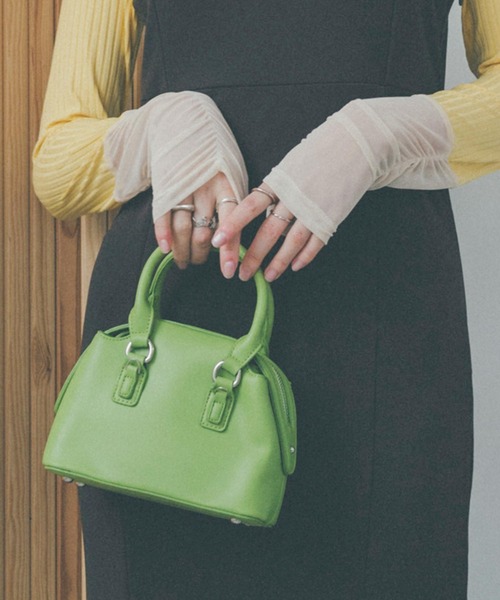 KOBE LETTUCE（コウベレタス）の「フェイクレザー2wayショルダーバッグ（ショルダーバッグ・レディース・ブラック/アイボリー/ピンク/グリーン・FREE）」の3枚目の写真