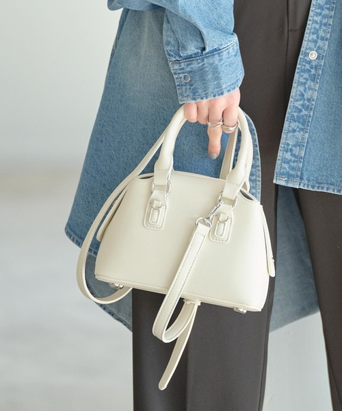 KOBE LETTUCE（コウベレタス）の「フェイクレザー2wayショルダーバッグ（ショルダーバッグ・レディース・ブラック/アイボリー/ピンク/グリーン・FREE）」の17枚目の写真