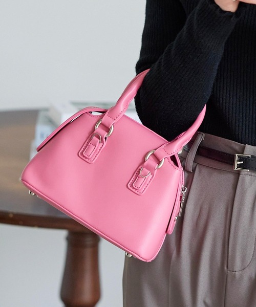 KOBE LETTUCE（コウベレタス）の「フェイクレザー2wayショルダーバッグ（ショルダーバッグ・レディース・ブラック/アイボリー/ピンク/グリーン・FREE）」の7枚目の写真