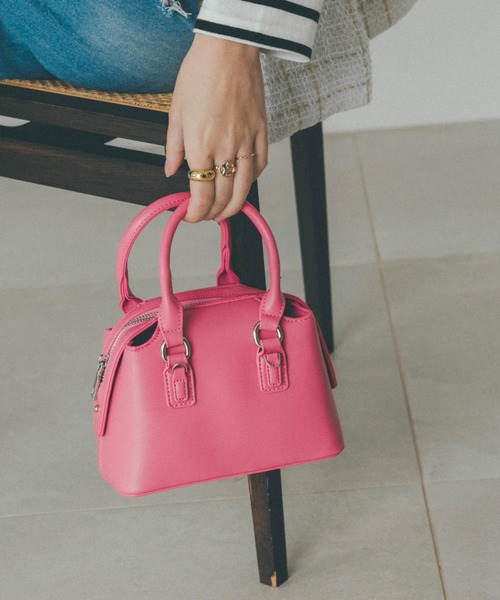 KOBE LETTUCE（コウベレタス）の「フェイクレザー2wayショルダーバッグ（ショルダーバッグ・レディース・ブラック/アイボリー/ピンク/グリーン・FREE）」の14枚目の写真