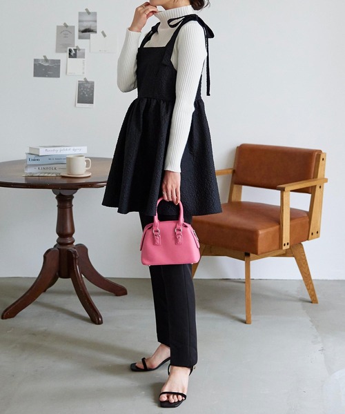 KOBE LETTUCE（コウベレタス）の「フェイクレザー2wayショルダーバッグ（ショルダーバッグ・レディース・ブラック/アイボリー/ピンク/グリーン・FREE）」の16枚目の写真