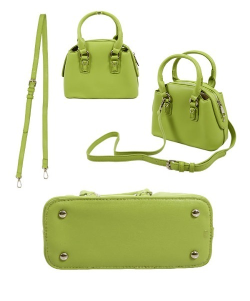 KOBE LETTUCE（コウベレタス）の「フェイクレザー2wayショルダーバッグ（ショルダーバッグ・レディース・ブラック/アイボリー/ピンク/グリーン・FREE）」の6枚目の写真