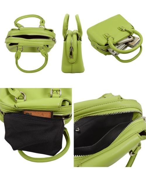 KOBE LETTUCE（コウベレタス）の「フェイクレザー2wayショルダーバッグ（ショルダーバッグ・レディース・ブラック/アイボリー/ピンク/グリーン・FREE）」の10枚目の写真