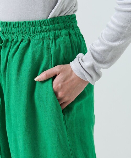 FREAK'S STORE（フリークスストア）の「リネンレーヨンイージーパンツ/コットンイージーパンツ（その他パンツ・レディース・ブラック/ネイビー/コーラルピンク/グリーン/ブルーグリーン/ブルー/サックスブルー/オレンジ/オフホワイト・ﾌﾘ-）」の20枚目の写真