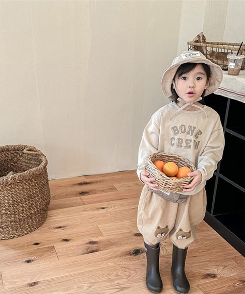 aimoha（アイモハ）の「【aimoha-KIDS-】子供服　可愛い猫ワッペンプリント裾絞りパンツ（その他パンツ・キッズ・グレー/ダークベージュ・90/100/110/120/130/80）」の5枚目の写真