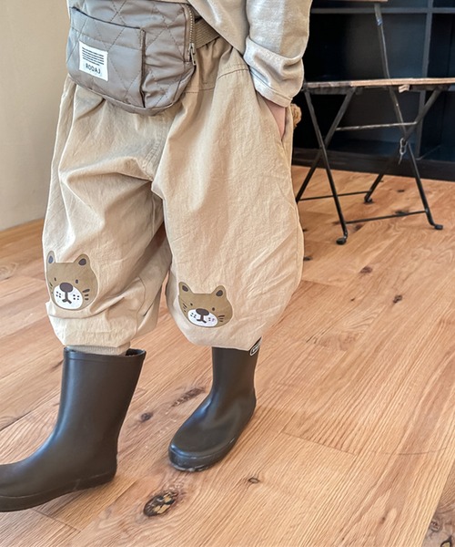 aimoha（アイモハ）の「【aimoha-KIDS-】子供服　可愛い猫ワッペンプリント裾絞りパンツ（その他パンツ・キッズ・グレー/ダークベージュ・90/100/110/120/130/80）」の10枚目の写真