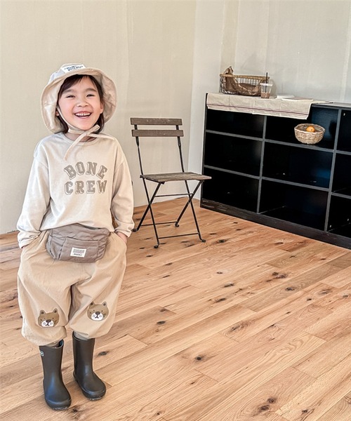 aimoha（アイモハ）の「【aimoha-KIDS-】子供服　可愛い猫ワッペンプリント裾絞りパンツ（その他パンツ・キッズ・グレー/ダークベージュ・90/100/110/120/130/80）」の12枚目の写真