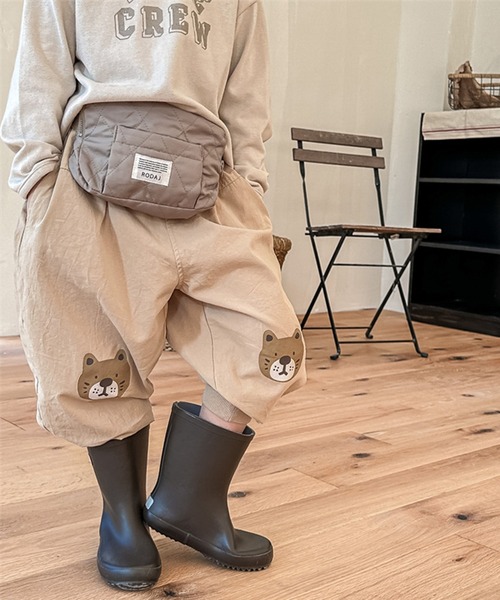 aimoha（アイモハ）の「【aimoha-KIDS-】子供服　可愛い猫ワッペンプリント裾絞りパンツ（その他パンツ・キッズ・グレー/ダークベージュ・90/100/110/120/130/80）」の13枚目の写真