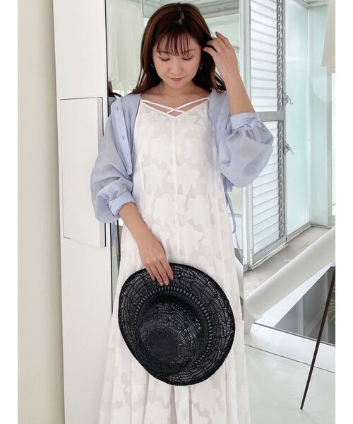 MERCURYDUO（マーキュリーデュオ）の「サイドリボンギャザーシアーシャツ（シャツ/ブラウス・レディース・オフホワイト/ライトブルー/ラベンダー・FREE）」の13枚目の写真