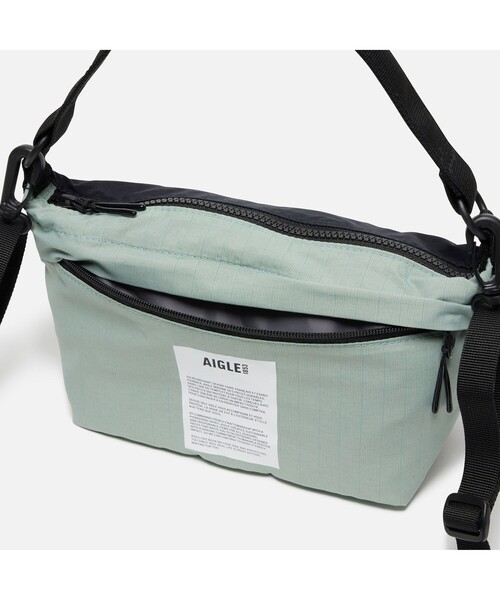 AIGLE（エーグル）の「パッカブルショルダーバッグミニ（ショルダーバッグ・レディース・グリーン/ブラック・FREE）」の3枚目の写真