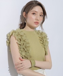 Apuweiser-riche ショルダーフリルワンピース SUGAR BISKET ワンピース ショルダーフリルワンピース