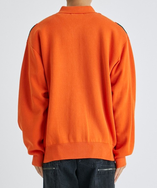 F-LAGSTUF-F（フラグスタフ）の「STRIPE KNIT CARDIGAN（カーディガン/ボレロ・メンズ・オレンジ/ブラック・M/L）」の8枚目の写真