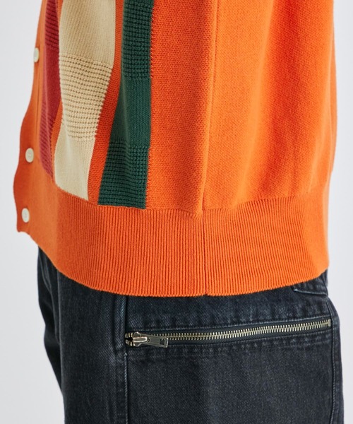F-LAGSTUF-F（フラグスタフ）の「STRIPE KNIT CARDIGAN（カーディガン/ボレロ・メンズ・オレンジ/ブラック・M/L）」の11枚目の写真