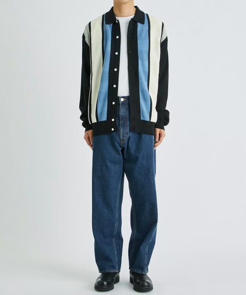 F-LAGSTUF-F（フラグスタフ）の「STRIPE KNIT CARDIGAN（カーディガン/ボレロ・メンズ・オレンジ/ブラック・M/L）」の14枚目の写真