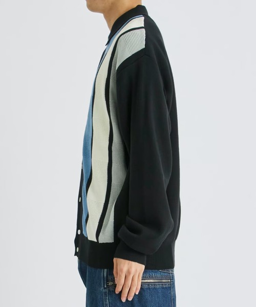 F-LAGSTUF-F（フラグスタフ）の「STRIPE KNIT CARDIGAN（カーディガン/ボレロ・メンズ・オレンジ/ブラック・M/L）」の16枚目の写真