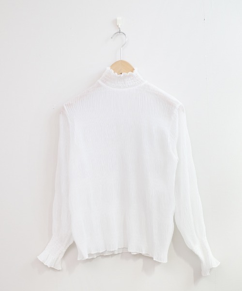 shopnikoniko(ショップニコニコ)の「フリル袖シャーリングシアートップス(シャツ/ブラウス・レディース・ベージュ/ホワイト/ブラック・フリー)」の20枚目の写真