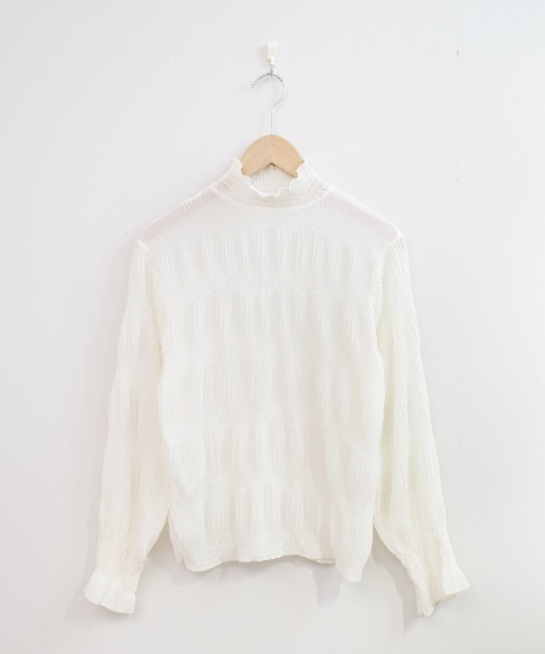 shopnikoniko(ショップニコニコ)の「フリル袖シャーリングシアートップス(シャツ/ブラウス・レディース・ベージュ/ホワイト/ブラック・フリー)」の18枚目の写真