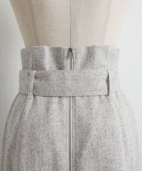 tocco closet（トッコ　クローゼット）の「ベルト付き裾フリンジマーメイドツイードスカート（スカート・レディース・ネイビー/オフホワイト・M）」の15枚目の写真