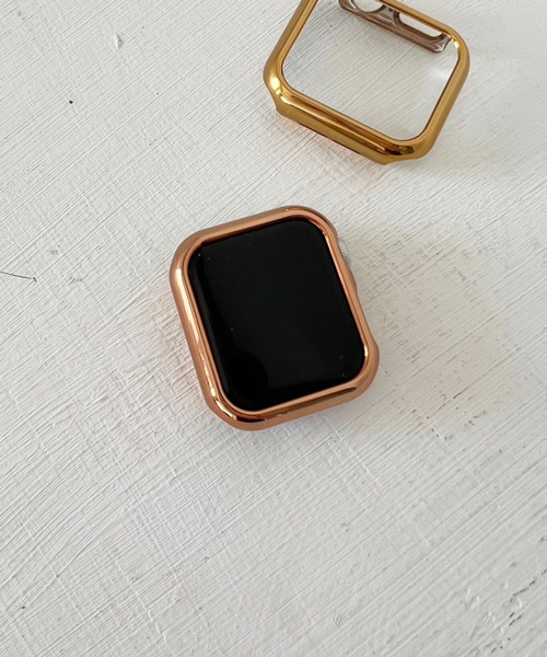 Me%(ミィパーセント)の「ツヤメタルAppleWatch画面カバー(デジタル腕時計・レディース・グレー/ピンク/イエロー・40/38/41)」の3枚目の写真
