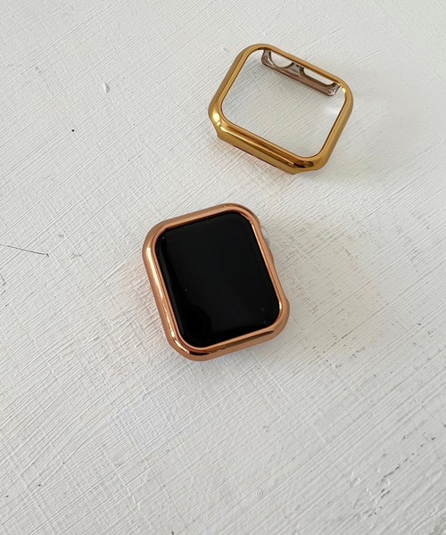 Me%(ミィパーセント)の「ツヤメタルAppleWatch画面カバー(デジタル腕時計・レディース・グレー/ピンク/イエロー・40/38/41)」の9枚目の写真