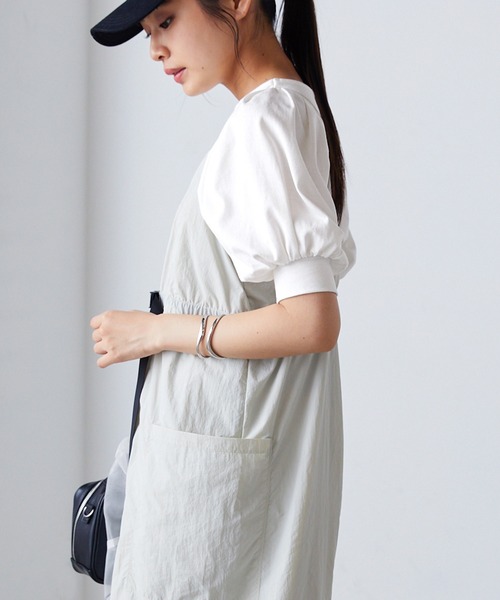 forksy.(フォルクシー)の「【forksy.】バルーンパフスリーブTシャツ(Tシャツ/カットソー・レディース・グレイッシュベージュ/ブラック/オフホワイト/ライム/ピンク・FREE)」の19枚目の写真