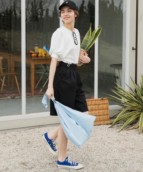 forksy.(フォルクシー)の「【forksy.】バルーンパフスリーブTシャツ(Tシャツ/カットソー・レディース・グレイッシュベージュ/ブラック/オフホワイト/ライム/ピンク・FREE)」の12枚目の写真