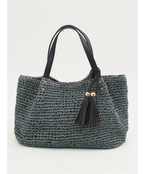 m.f.editorial（エムエフエディトリアル）の「タッセル付 トートバッグ A4対応（トートバッグ・レディース・ターコイズブルー/アイボリー/オレンジ・FREE）」の3枚目の写真