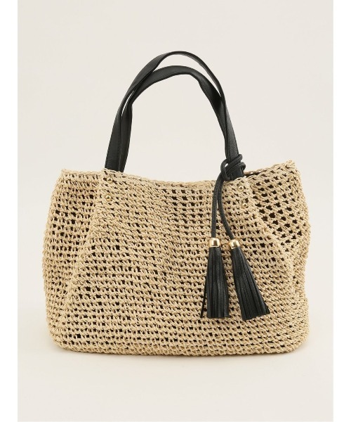 m.f.editorial（エムエフエディトリアル）の「タッセル付 トートバッグ A4対応（トートバッグ・レディース・ターコイズブルー/アイボリー/オレンジ・FREE）」の2枚目の写真