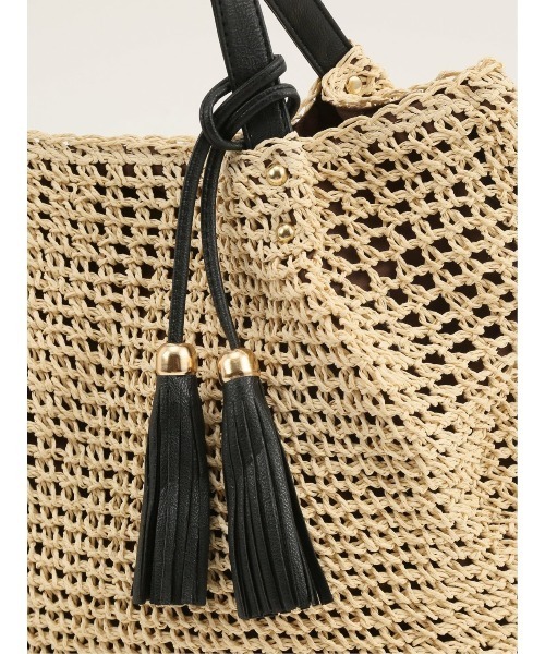 m.f.editorial（エムエフエディトリアル）の「タッセル付 トートバッグ A4対応（トートバッグ・レディース・ターコイズブルー/アイボリー/オレンジ・FREE）」の12枚目の写真