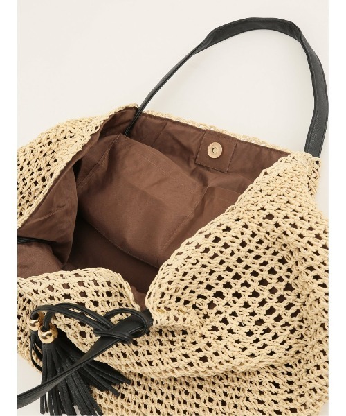 m.f.editorial（エムエフエディトリアル）の「タッセル付 トートバッグ A4対応（トートバッグ・レディース・ターコイズブルー/アイボリー/オレンジ・FREE）」の13枚目の写真