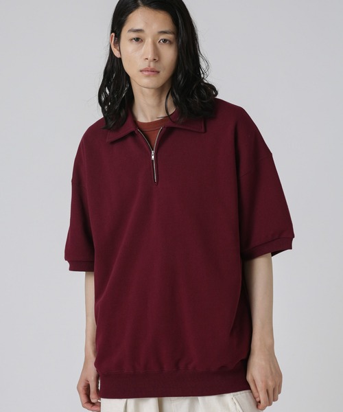 SPORTS /別注 ハーフジップ S/S