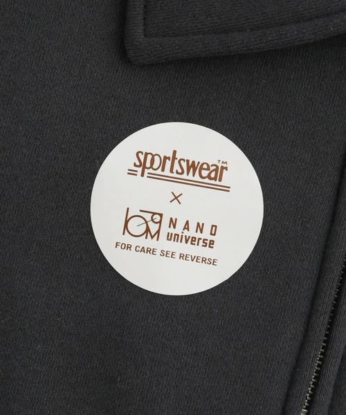 NANO universe(ナノユニバース)の「SPORTS WEAR/別注 ハーフジップ S/S(スウェット・メンズ・スミクロ/オートミール/ボルドー・S/M/L)」の8枚目の写真