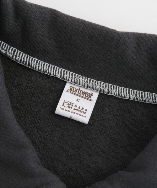 NANO universe(ナノユニバース)の「SPORTS WEAR/別注 ハーフジップ S/S(スウェット・メンズ・スミクロ/オートミール/ボルドー・S/M/L)」の9枚目の写真