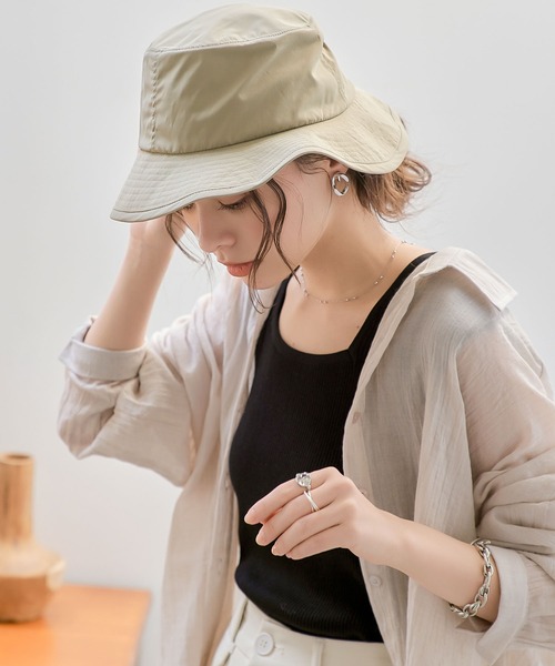 KOBE LETTUCE（コウベレタス）の「[ 水陸両用 ] UVカットポケッタブルハット（ハット・レディース・タン/ネイビー/ライトカーキ/ブラック・FREE）」の3枚目の写真