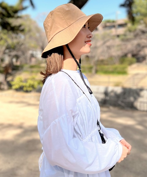 KOBE LETTUCE（コウベレタス）の「[ 水陸両用 ] UVカットポケッタブルハット（ハット・レディース・タン/ネイビー/ライトカーキ/ブラック・FREE）」の13枚目の写真