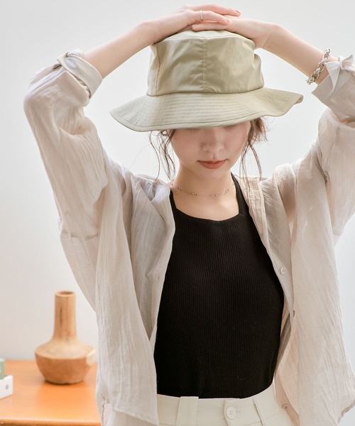 KOBE LETTUCE（コウベレタス）の「[ 水陸両用 ] UVカットポケッタブルハット（ハット・レディース・タン/ネイビー/ライトカーキ/ブラック・FREE）」の10枚目の写真